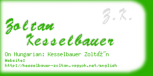 zoltan kesselbauer business card